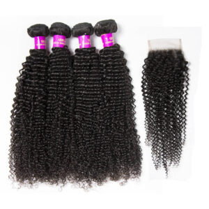 tinashe hair kinky curly bundles with closure