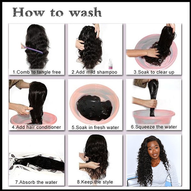 washing human hair wig