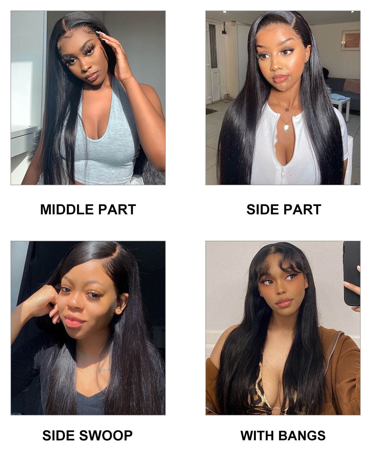 straight hair wig styles