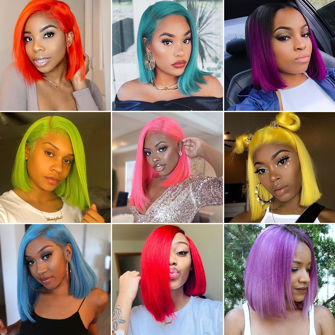 cool colored wigs