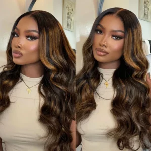 Tinashe hair highlight 1b-30 body wave wig