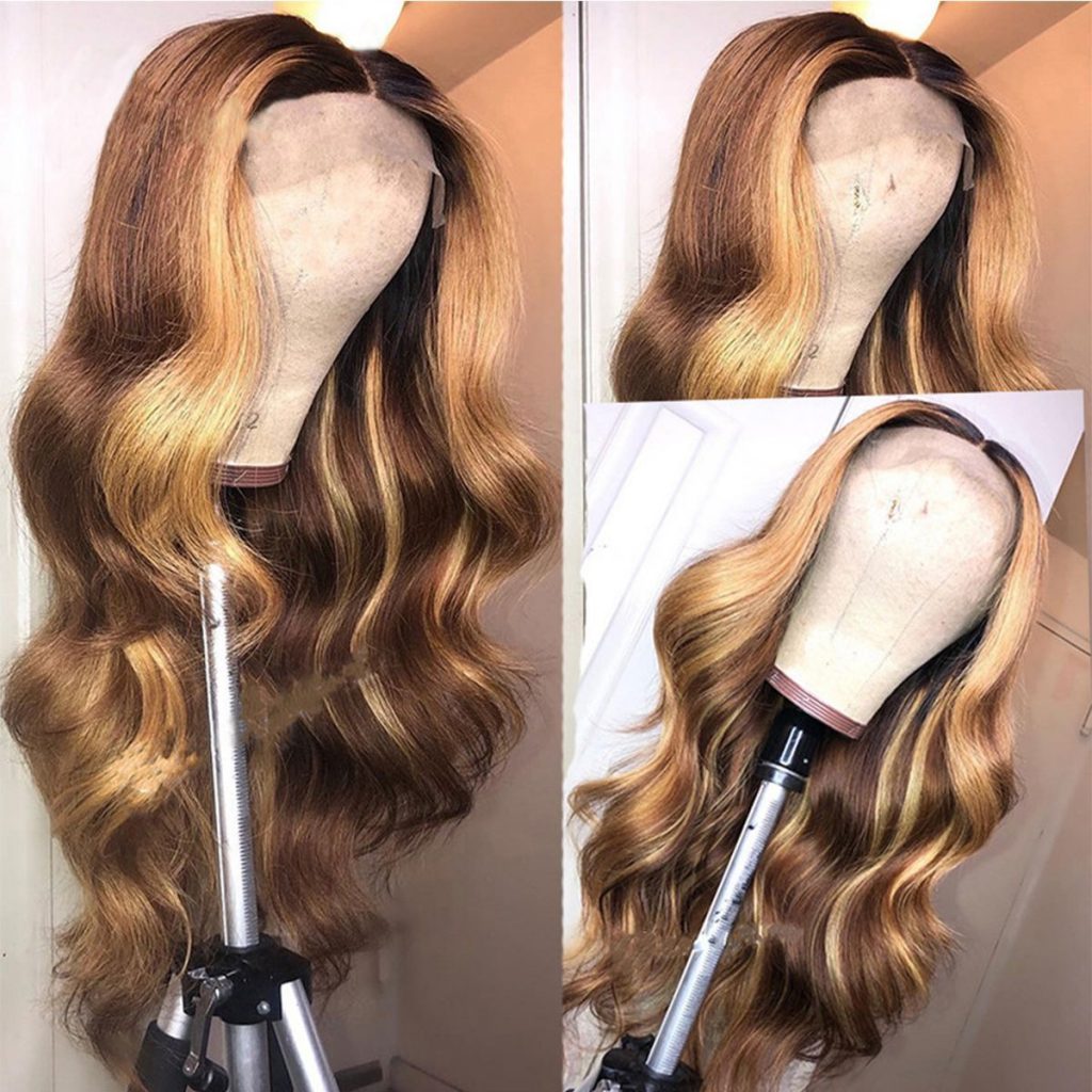 Highlight Honey Blonde Body Wave 13×4 Lace Front Wigs | Tinashehair