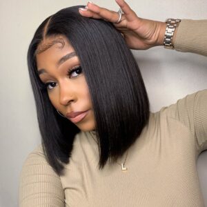 lace front bob wig human hair