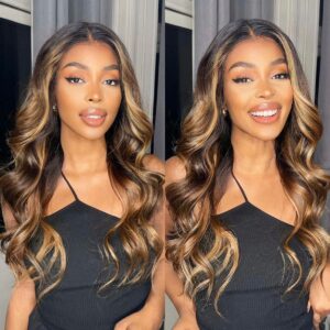 Ombre Highlight Honey Blonde Body wave wig Tinashe Hair