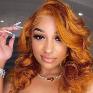 Tinashe hair ginger barrel curls lace wig (2)