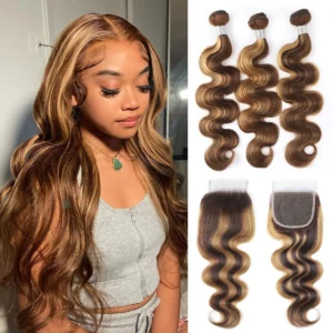 Tinashe hair highlight body wave bundles (3)